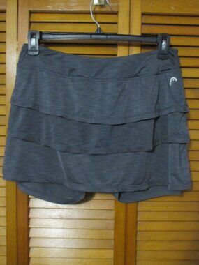 Head charcoal gray skort activewear casual stretchy size L/XL